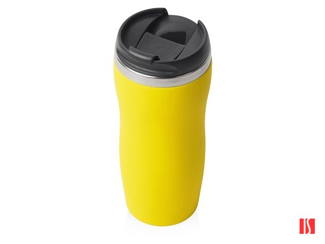 Термокружка "Double wall mug C1", soft touch, 350 мл, желтый