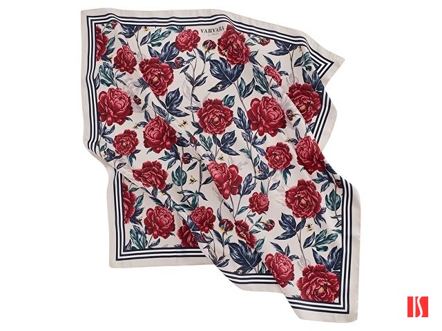 Платок «Русские сезоны» молочный. Varvara