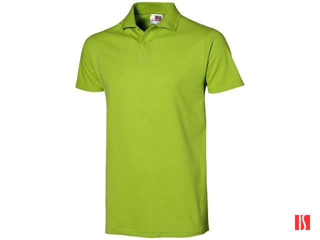 Рубашка поло "First" мужская, зеленое яблоко