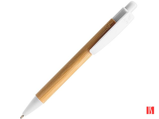 Ручка шариковая GILDON, бамбук, натуральный/белый