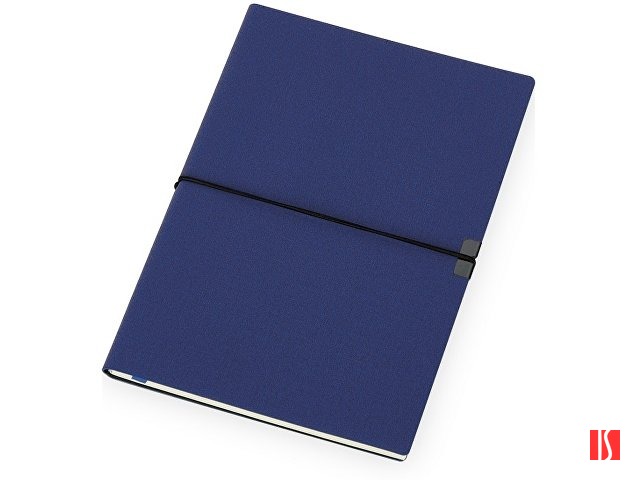 Блокнот "Horizon" с горизонтальной резинкой, гибкая обложка, 80 листов, синий