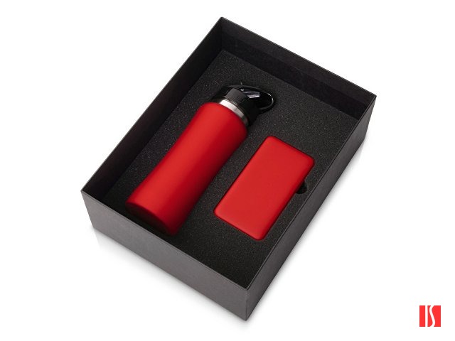 Купить Подарочный набор с бутылкой для воды и повербанком С1, 5000 mAh, красный Подарочный набор с бутылкой для воды и повербанком С1, 5000 mAh, красный