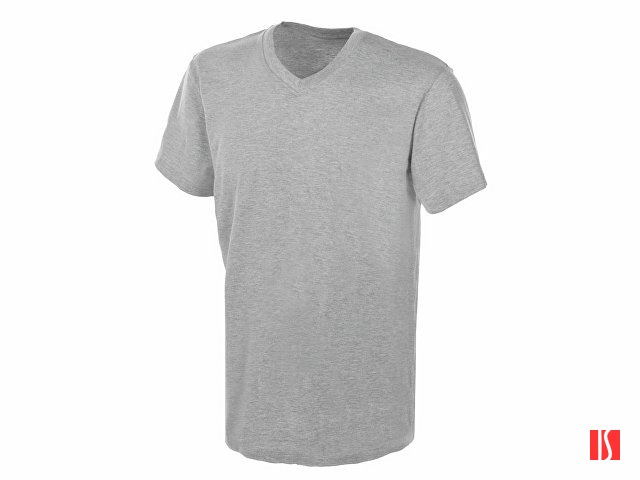 Футболка "Heavy Super Club" мужская с V-образным вырезом, серый меланж