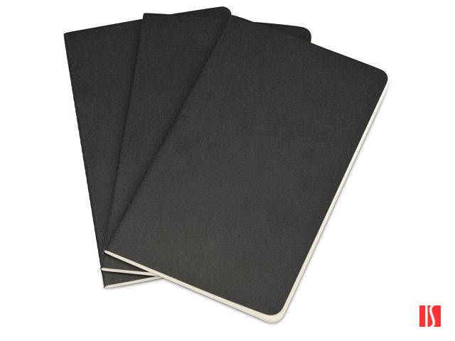 Записная книжка Moleskine Cahier (нелинованный, 3 шт.), Large (13х21см), черный