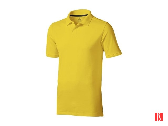 Calgary мужская футболка-поло с коротким рукавом, желтый