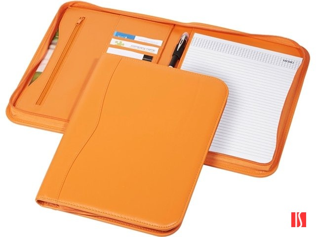 Купить Папка A4 "Ebony" на молнии, оранжевый Папка A4 "Ebony" на молнии, оранжевый