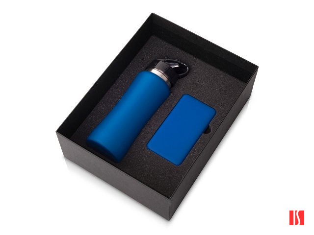 Купить Подарочный набор с бутылкой для воды и повербанком С1, 5000 mAh, синий Подарочный набор с бутылкой для воды и повербанком С1, 5000 mAh, синий