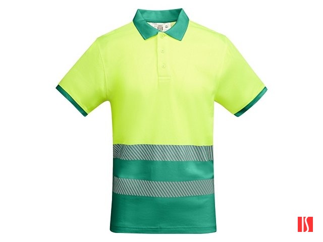 Рубашка поло "Atrio" мужская, лиственный/неоновый желтый