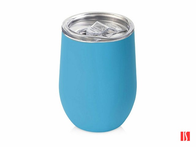 Термокружка Sense Gum, soft-touch, непротекаемая крышка, 370мл, крафтовая упаковка, голубой