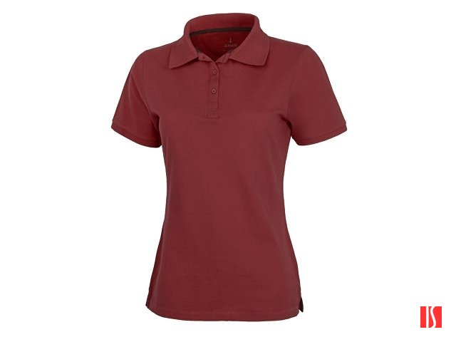 Calgary женская футболка-поло с коротким рукавом, бургунди