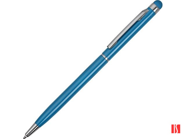 Ручка-стилус металлическая шариковая "Jucy", голубой