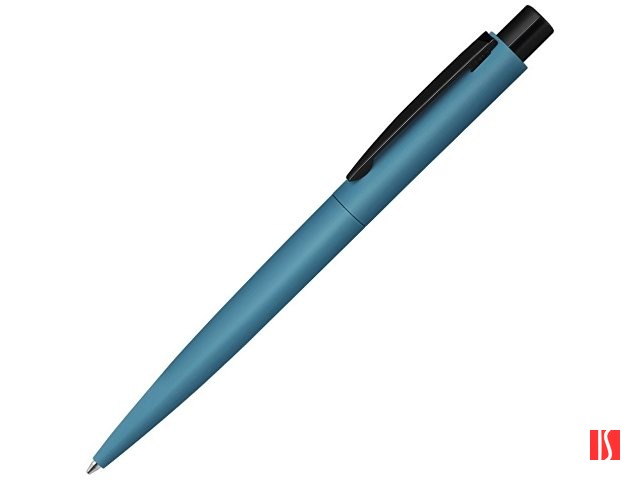 Ручка шариковая металлическая «LUMOS M» soft-touch, голубой/черный