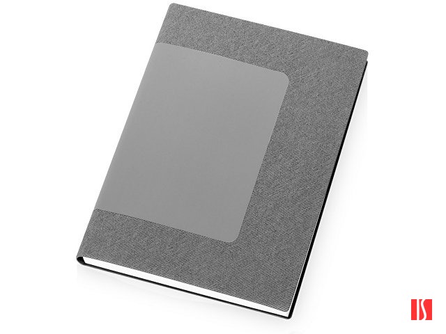 Бизнес блокнот "Supreme" с вставкой из софт-тача, гибкая обложка, 128 листов, серый
