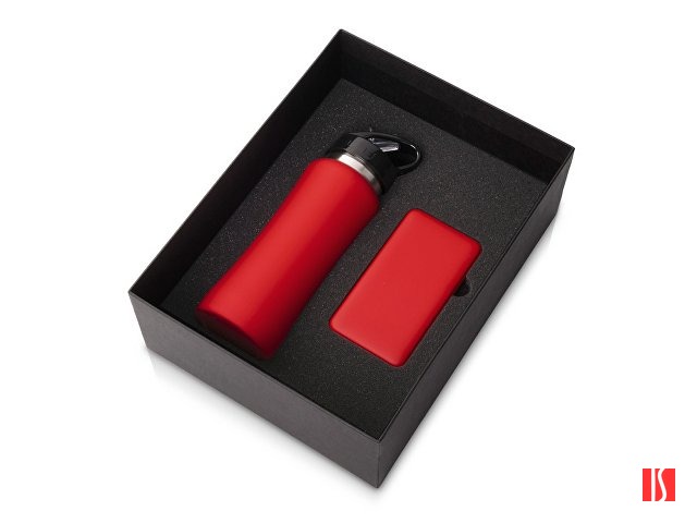 Купить Подарочный набор с бутылкой для воды и повербанком С2, 10000 mAh, красный Подарочный набор с бутылкой для воды и повербанком С2, 10000 mAh, красный