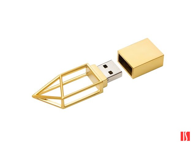 USB-флешка на 16 ГБ,micro USB  золото