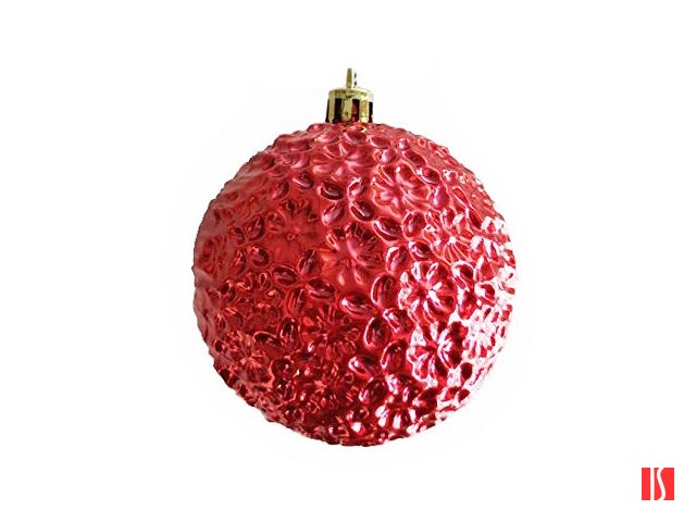 Новогоднее подвесное украшение из полистирола / 8x8x8см, красный