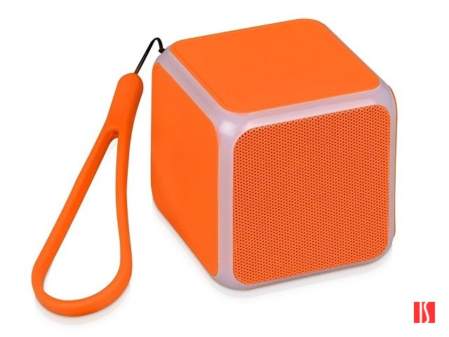 Портативная колонка «Cube» с подсветкой, оранжевый