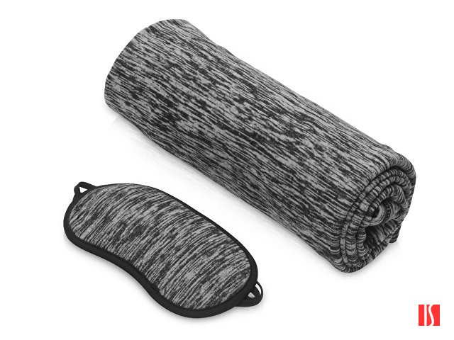 Набор для путешествия Comfort с пледом и маской, серый