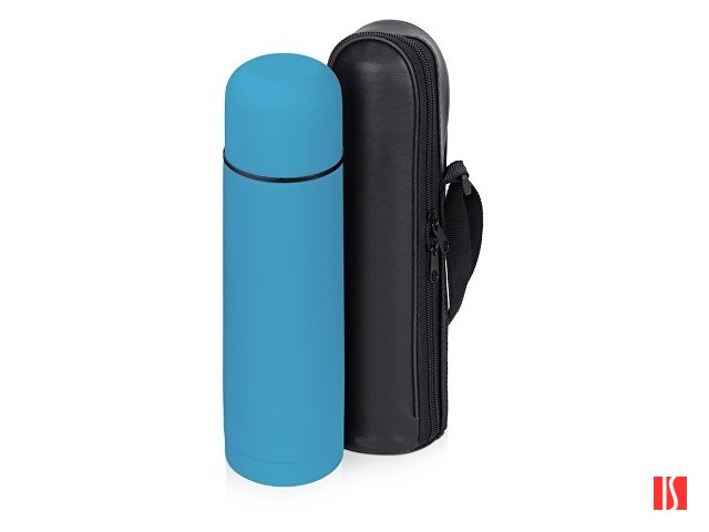 Термос «Ямал Soft Touch» с чехлом, 500мл, голубой