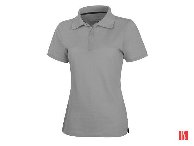 Calgary женская футболка-поло с коротким рукавом, серый меланж