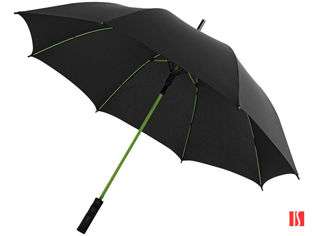 Зонт трость "Spark" полуавтомат 23", черный/лайм