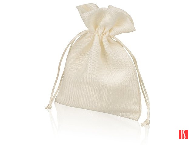 Мешочек подарочный, искусственный лен, средний, белый