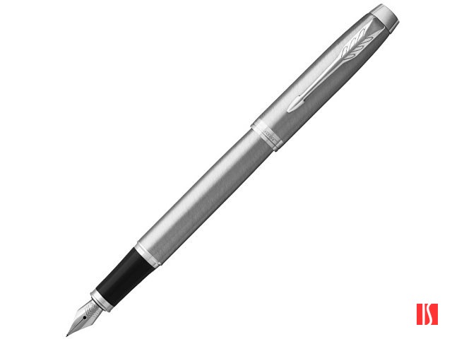 Перьевая ручка Parker IM Stainless Steel CT, перо: F, цвет чернил: blue, в подарочной упаковке.