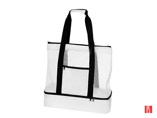 Сумка для шопинга и пляжа «Coolmesh» с изотермическим отделением внизу, белый