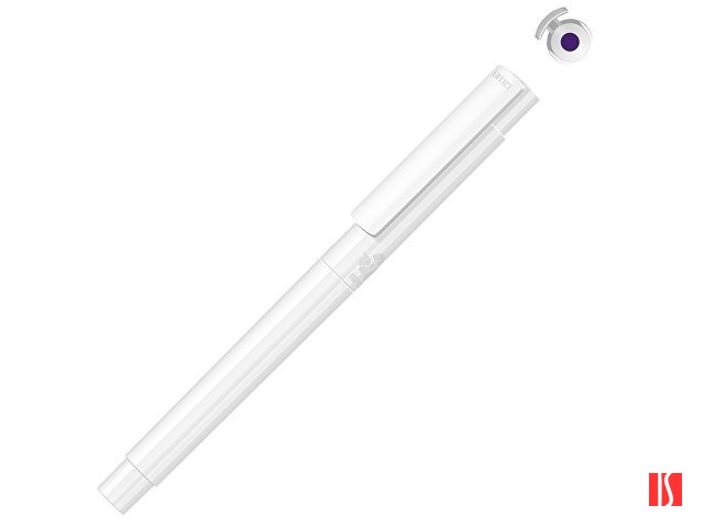 Капиллярная ручка в корпусе из переработанного материала rPET "RECYCLED PET PEN PRO FL», белый с фиолетовым