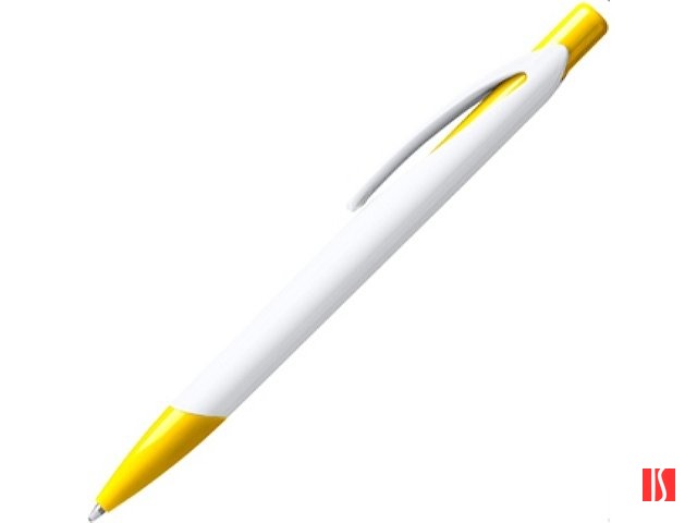 Ручка пластиковая шариковая CITIX, белый/желтый