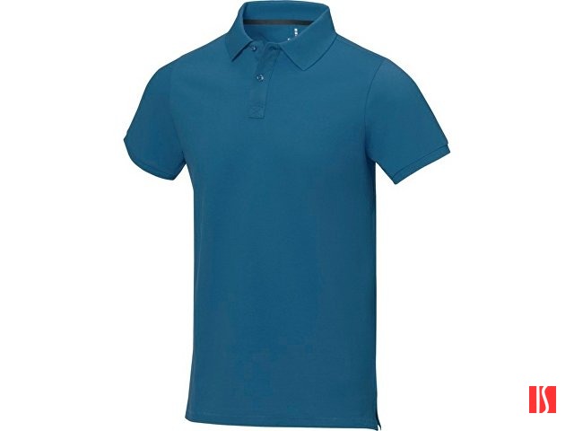 Calgary мужская футболка-поло с коротким рукавом, tech blue