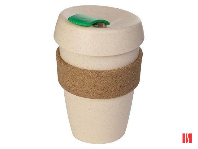 Стакан из пшеничного волокна с двойными стенками "Pino", зеленый