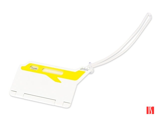 Бирка для багажа "Hop", белый/желтый