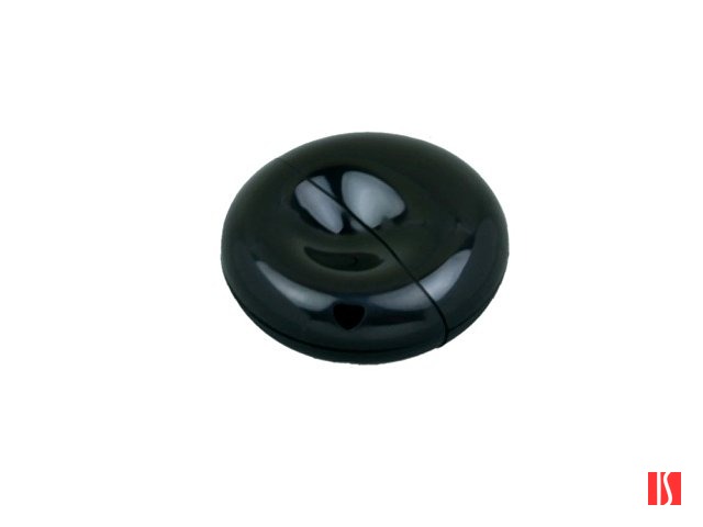 Флешка промо круглой формы, 64 Гб, черный