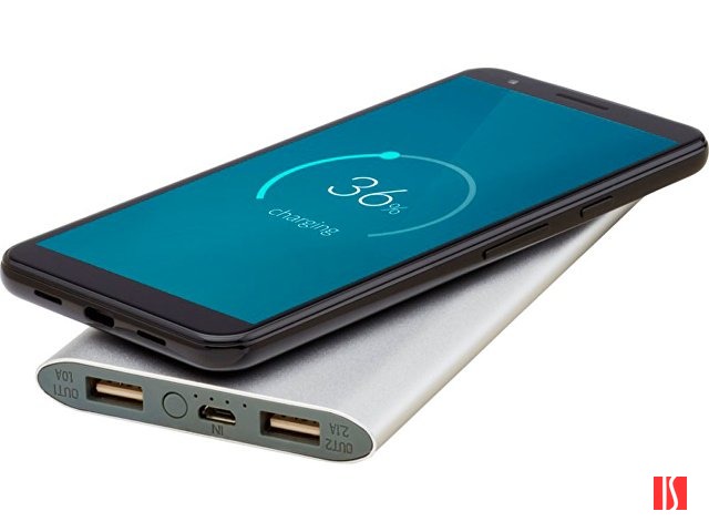 Купить Беспроводное портативное зарядное устройство емкостью 8000 мАч Juice, серебристый Беспроводное портативное зарядное устройство емкостью 8000 мАч Juice, серебристый