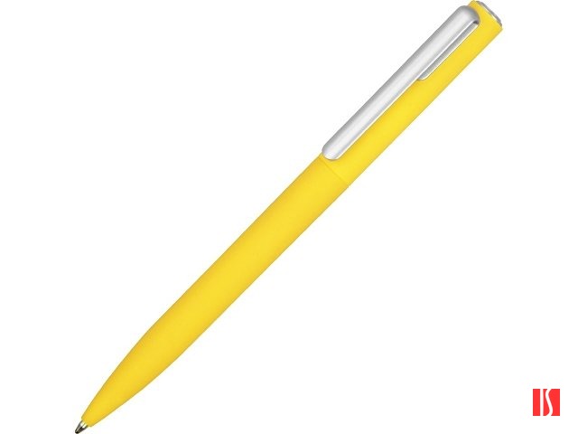 Ручка шариковая пластиковая "Bon" с покрытием soft touch, желтый