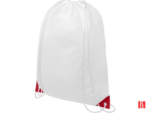 Рюкзак со шнурком Oriole, имеет цветные края, красный