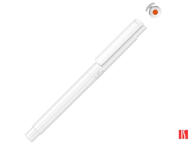 Капиллярная ручка в корпусе из переработанного материала rPET "RECYCLED PET PEN PRO FL», белый с оранжевым
