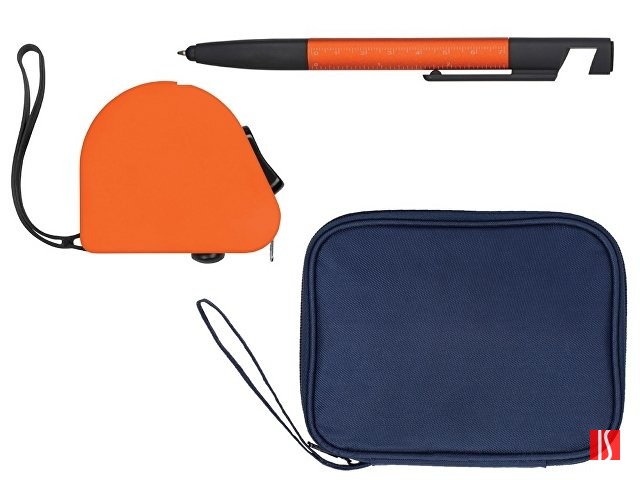 Купить Подарочный набор с ручкой и рулеткой, оранжевый Подарочный набор с ручкой и рулеткой, оранжевый
