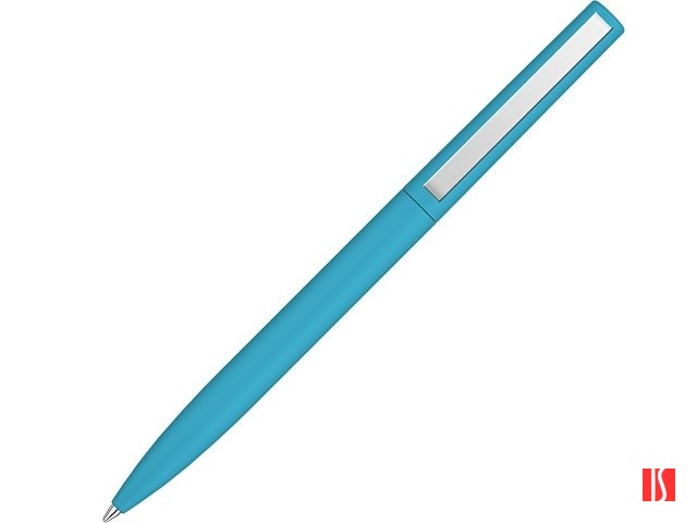 Шариковая ручка  "Bright F Gum" soft-touch, голубой
