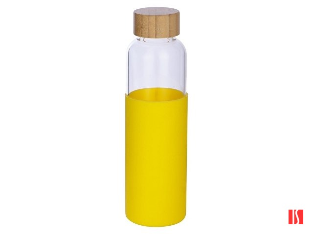 Бутылка для воды стеклянная "Refine", в чехле, 550 мл, желтый