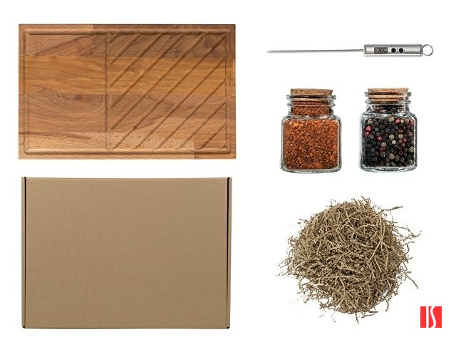 Подарочный набор с доской, термощупом и специями
