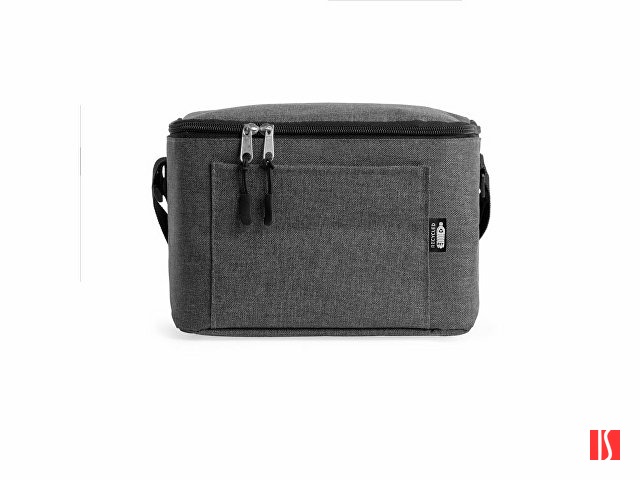 Сумка-холодильник BISMAR из полиэстера RPET, черный меланж