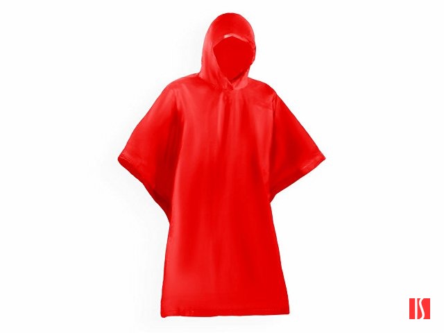 Складное водонепроницаемое пончо DAMPER, красный