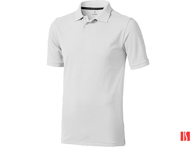 Calgary мужская футболка-поло с коротким рукавом, белый