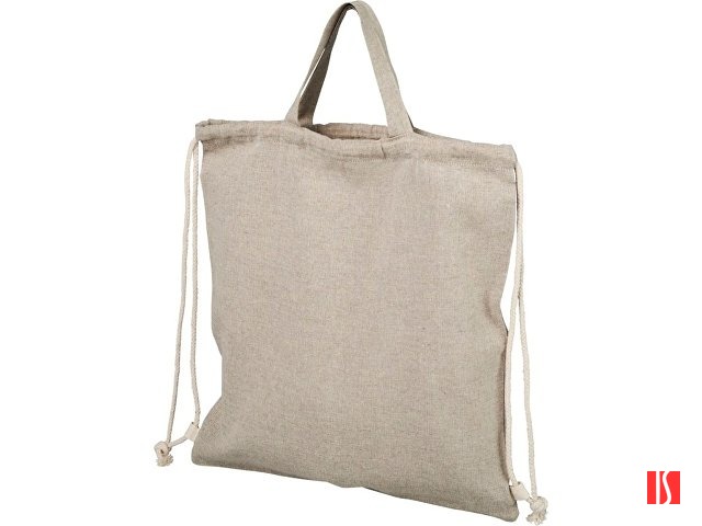 Рюкзак со шнурком Pheebs из 150 г/м2 переработанного хлопка, натуральный