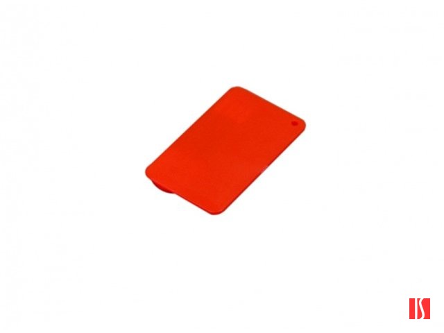 USB-флешка на 16 Гб в виде пластиковой карточки, красный