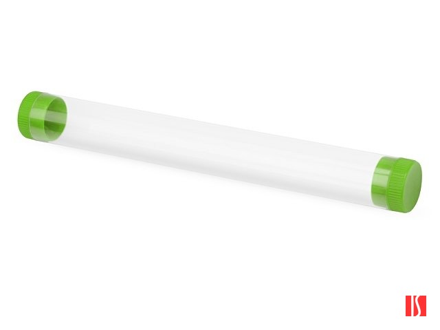 Футляр-туба пластиковый для ручки «Tube 2.0», прозрачный/зеленое яблоко