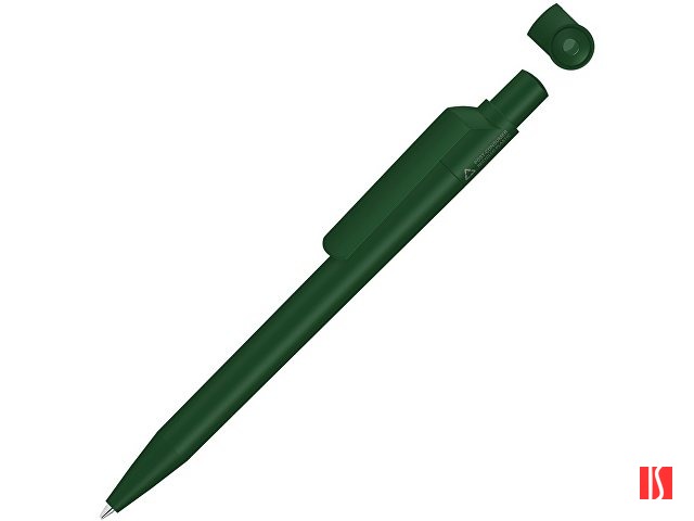 Ручка шариковая из переработанного пластика с матовым покрытием "ON TOP RECY", зеленый