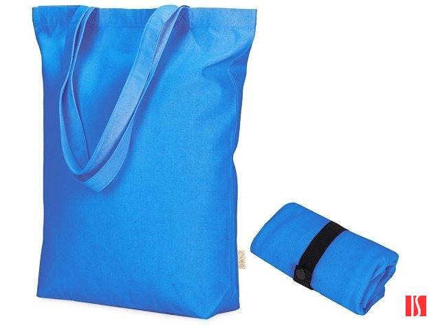 Купить Сумка Fixy из переработанного хлопка с фиксирующей эластичной лентой, синий Сумка Fixy из переработанного хлопка с фиксирующей эластичной лентой, синий